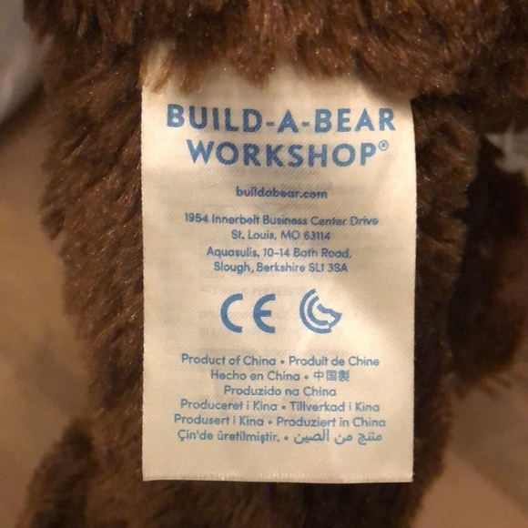 Build-A-Bear Baseball Teddy Bear Plush Stuffed Animal BAB 15” Dark Brown - Picture 7 of 10